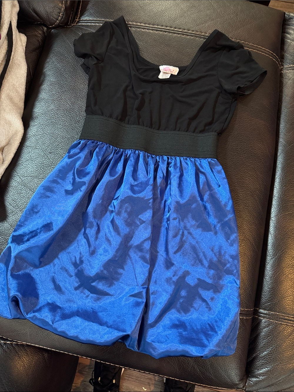 Ultra Flirt Black and Blue Short Dress